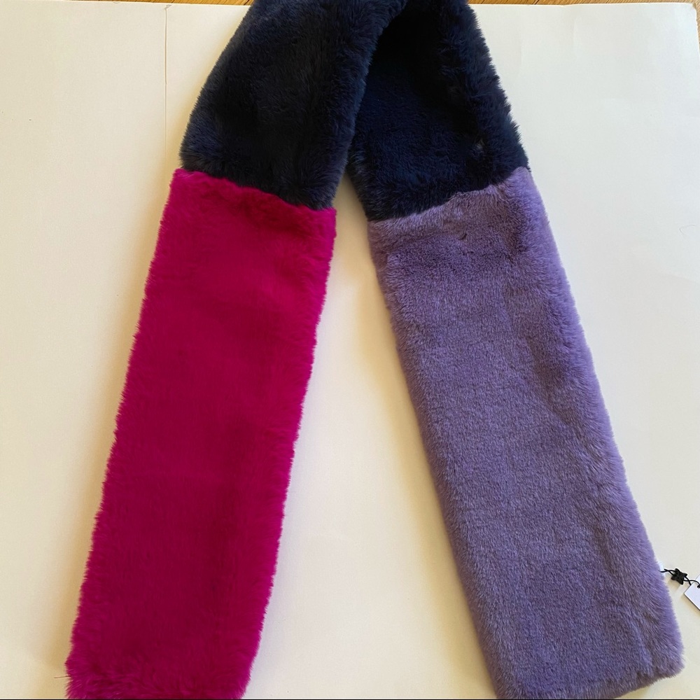BCBG Scarf, Fuzzy! Navy, Hot Pink & Purple. NWT!!!